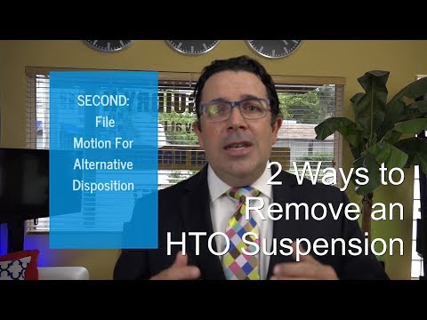 2 Ways to Remove an HTO Suspension