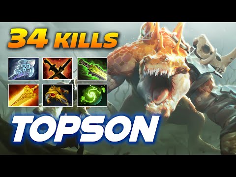 Topson Primal Beast 34 KILLS - Dota 2 Pro Gameplay [Watch & Learn]