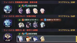[原神]幽境の激戦 アルティメット 180秒以内攻略 黒ドゥリン溶解、月開花感電、シグフリ/Stygian Onslaugh/Dire[Luna7]