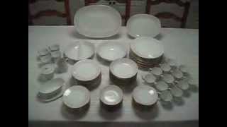 Vintage 95 piece Sango Japan Dorchester Gold Trim China Set Dinnerware Serves 12