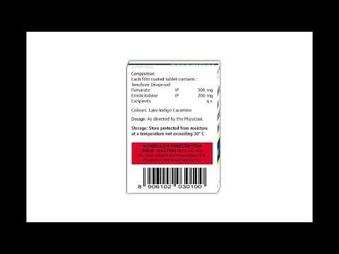 Temirazer Tenofovir Disoproxil Fumarate & Emtricitabine Tablets IP, Aprazer Healthcare Pvt. Ltd., Treatment: Hiv Infection