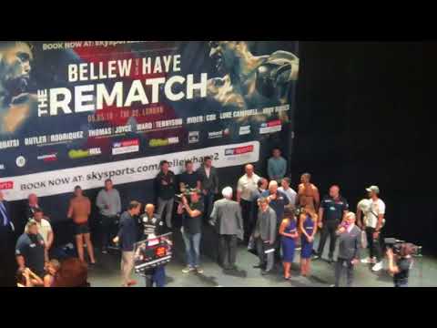 HEAVYWEIGHT BEEF DAVID HAYE VS TONY BELLEW 2 WEIGH IN/FACE OFF