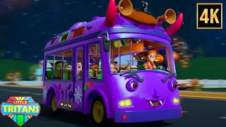 Halloween Wheels On The Bus - Scary Nursery Rhymes, Spooky Cartoons & Kids Songs