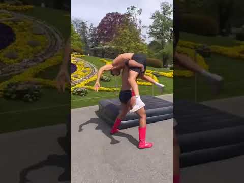 He literally kicked my butt 🔨🤣#wwe #entairtainment