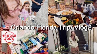 【オーランド旅行#2】２日目/Dutch bros coffee/トレジョ買い物🛒動画/ディズニースプリングス🌷レインフォレストカフェ🥩