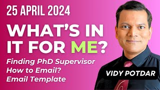 Finding PhD Supervisor | How to Email | Email Template
