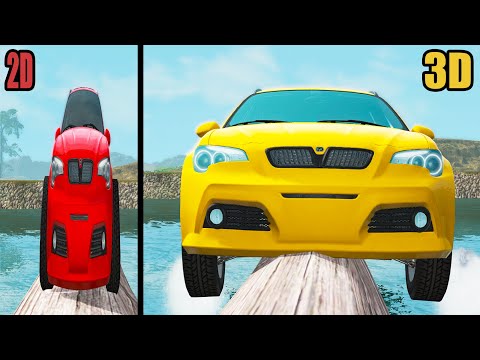2d Car vs 3d Car - Beamng drive
