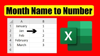 How to Convert Month Name To Month Number in Excel