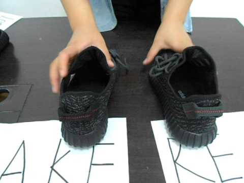 FAKE VS UA  SHOES(FIRST VERSION) WITH yeezy 350 black COMPARISION from loookooo.com