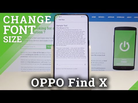 How to Set the Font Size on OPPO Find X - Text Size Settings