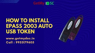 How to Install ePass 2003 DSC Token in Windows | How to Install Dsc driver / Epass token install
