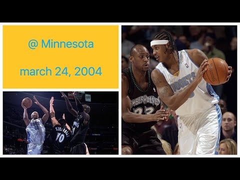 Carmelo Anthony 25 pts vs Minnesota Timberwolves Highlights (march 24, 2004)