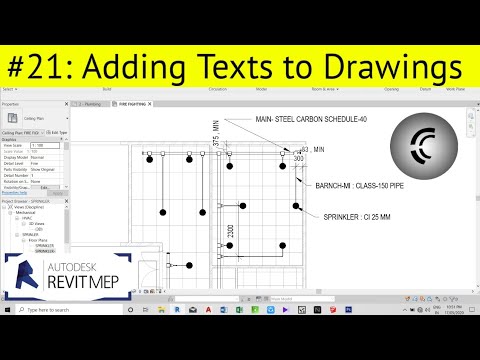 Revit MEP Lesson 21 :  Adding Texts to Drawings