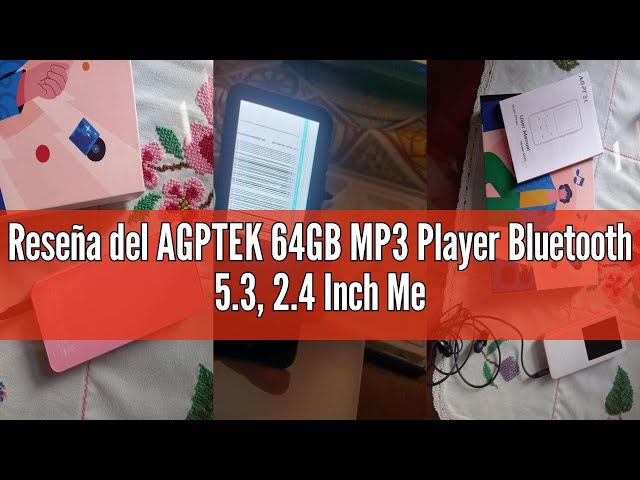 Vídeo relacionado con AGPTEK 64GB MP3 Reproductor Bluetooth 5.3, 2.4" Pantalla Metal Reproductor MP3, HiFi Música Deportivo MP3 Player con Altavoz, Botones Táctiles, Radio FM, E-Book, Grabación, Soporta hasta 128GB,Naranja