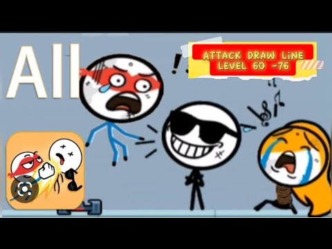 Attack Draw Line (WEEGOON)Gameplay Walkthrough - All Levels 60 - 79 Funny Stickman Brain Puzzle Game