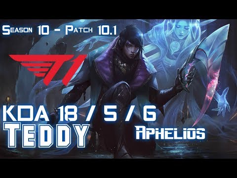 T1 Teddy APHELIOS vs SENNA ADC - Patch 10.1 KR Ranked