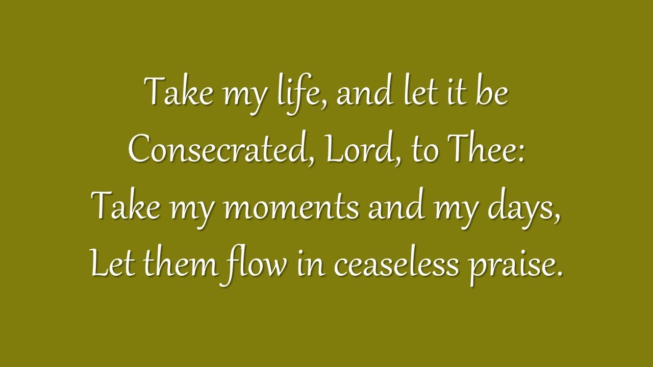 Take My Life, and Let It Be (Metropolitan Tabernacle)