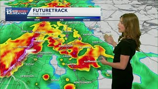 Strong to severe storms in Alabama's weather forecast through Tuesday night.