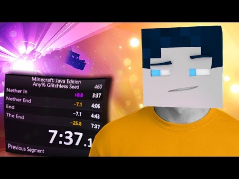 New personal BEST TIME Minecraft Speedrun (7:37:17) - with HANDCAM