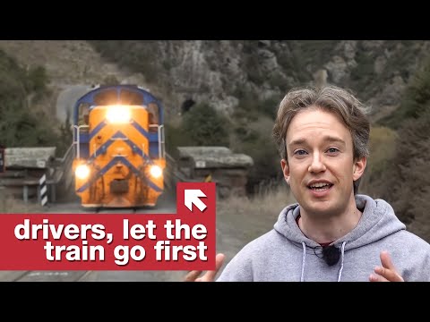 The one-lane bridge shared by cars and trains