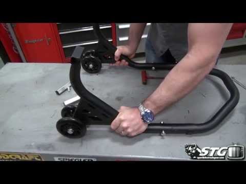 Vortex Spooled Rear Bike Stand Assembly and Review from SportbikeTrackGear.com
