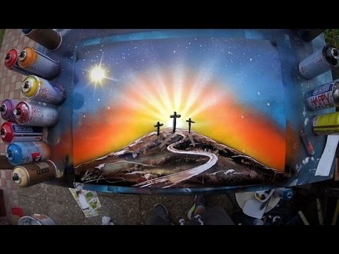 Under the cross - SPRAY PAINT ART by Skech Video