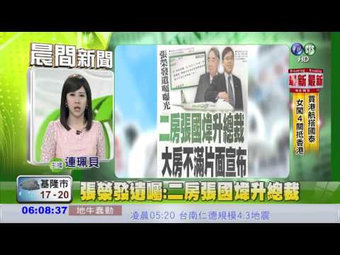 張榮發遺囑:二房張國煒升總裁