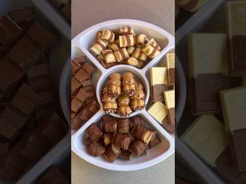 ASMR Kinder Platter🍫  Which one’s your favorite? #kinder #bueno #kinderegg #shorts #asmr