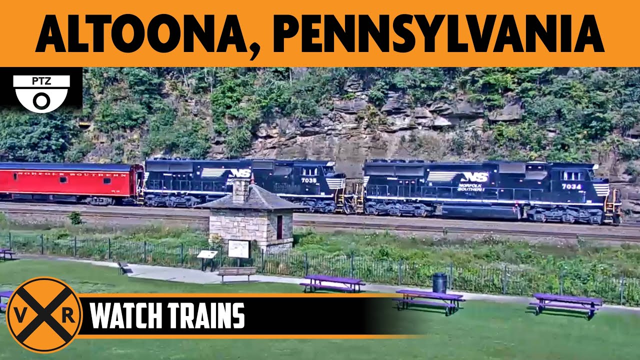 Live webcam view of Trainspotting en Horseshoe Curve