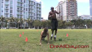 Dre Baldwin: Lateral Hops Vertical Jump/ Quickness Drill | Moving Target Reaction Time Exercises