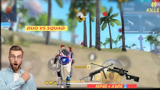 SOLO VS SQUAD 🤯 NEW BUNDLE GAMEPLAY 🥶 FREE FIRE 🔥 49 KILLS 😱 MP40+AWM😰