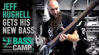 Jeff Hughell from Six Feet Under picks up his brand new Warwick Custom Shop fretless 7-String bass