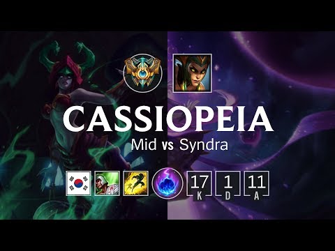 Cassiopeia Mid vs Syndra - KR Challenger Patch 8.23