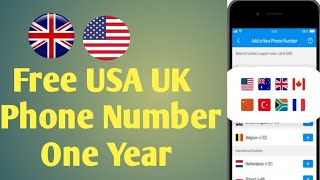 Free One Year USA UK Phone Number, Premium Virtual Number Free 2023-24