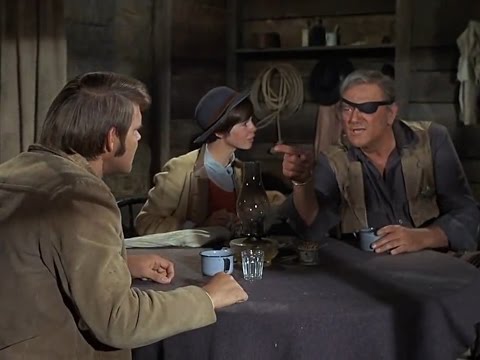 True Grit (1969) - La Boeuf (Glen Campbell), Rooster Cogburn (John Wayne) and Mattie (Kim Darby)