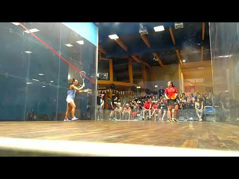 SQUASH. Tesni Evans - Camille Serme | Full match, front wall!