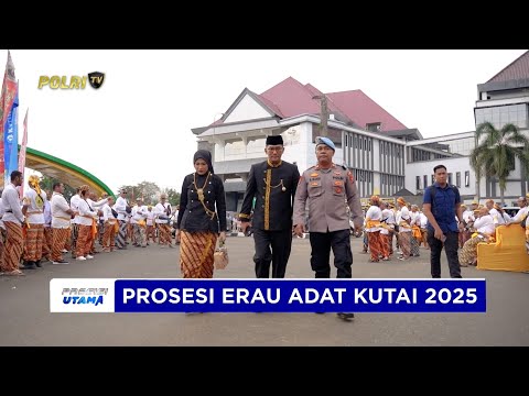 KAPOLRES KUKAR DAN KETUA BHAYANGKARI HADIRI PROSESI ERAU ADAT KESULTANAN DUKUNG PELESTARIAN BUDAYA