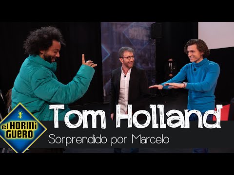 Marcelo sorprende a Tom Holland en el estreno de 'Uncharted' - El Hormiguero