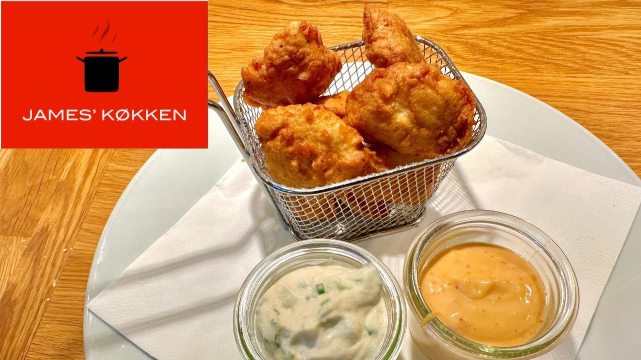 Chicken nuggets,- gyldne og sprøde OG hjemmelavede...