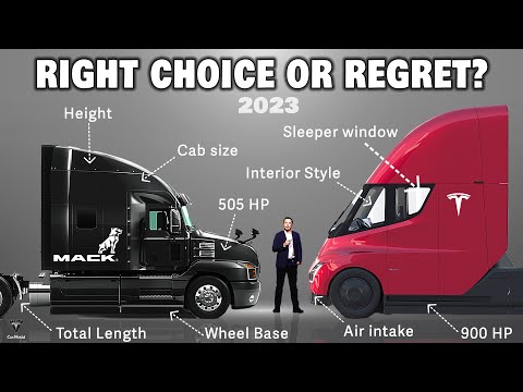 Which is the KING of 2023 heavy trucks? Mack Anthem Diesel Truck Vs. Tesla Electric Semi?