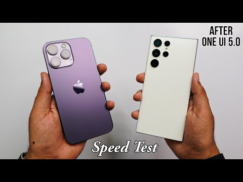 Samsung S22 Ultra (One UI 5.0) vs iPhone 14 Pro Max (iOS 16.1.2) Speed Test Comparison 🔥