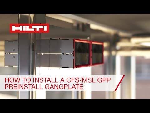 Hilti modular fire sleeves - how to install a CFS-MSL GPP preinstall gangplate