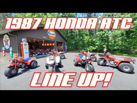 The 1987 Honda ATC Lineup! - ATC250ES Big Red, ATC250SX, ATC200s and the ATC125M