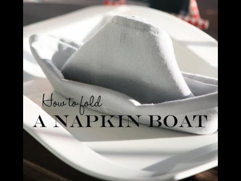 How to fold a napkin boat