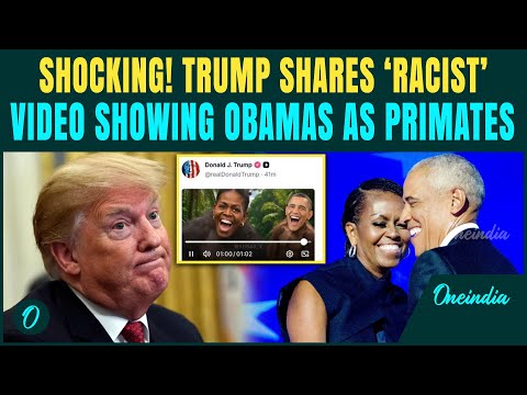 Trump HUMILIATES Obamas; Shares SHOCKING ‘RACIST’ VIDEO? Obamas Shown as Monkeys— US ERUPTS