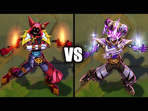 Soul Fighter Shaco vs Prestige Soul Fighter Shaco Skins Comparison (League of Legends)