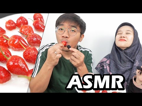 ASMR MUKBANG CANDIED STRAWBERRY TANGHULU  #dirumahaja