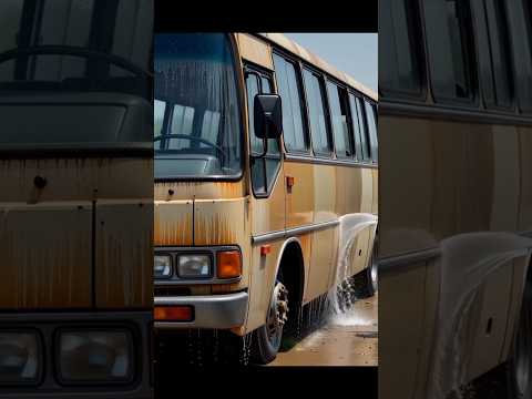 Restoration of an old school bus  #schoolbus #carrestorationproject #automobile #oldgarage