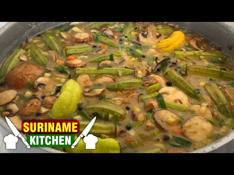 Reuze Pot Cassave Soep Maken In De Surinaamse Keuken