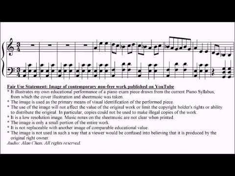 AMEB Piano Series 19 Grade 6 D2 Cairos-Rego Arabesque in A Minor Sheet Music